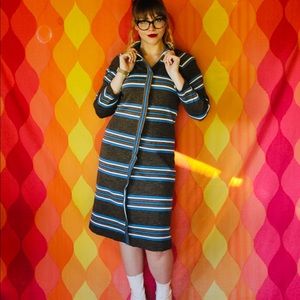 True Vintage David Crystal Striped Mod Dress